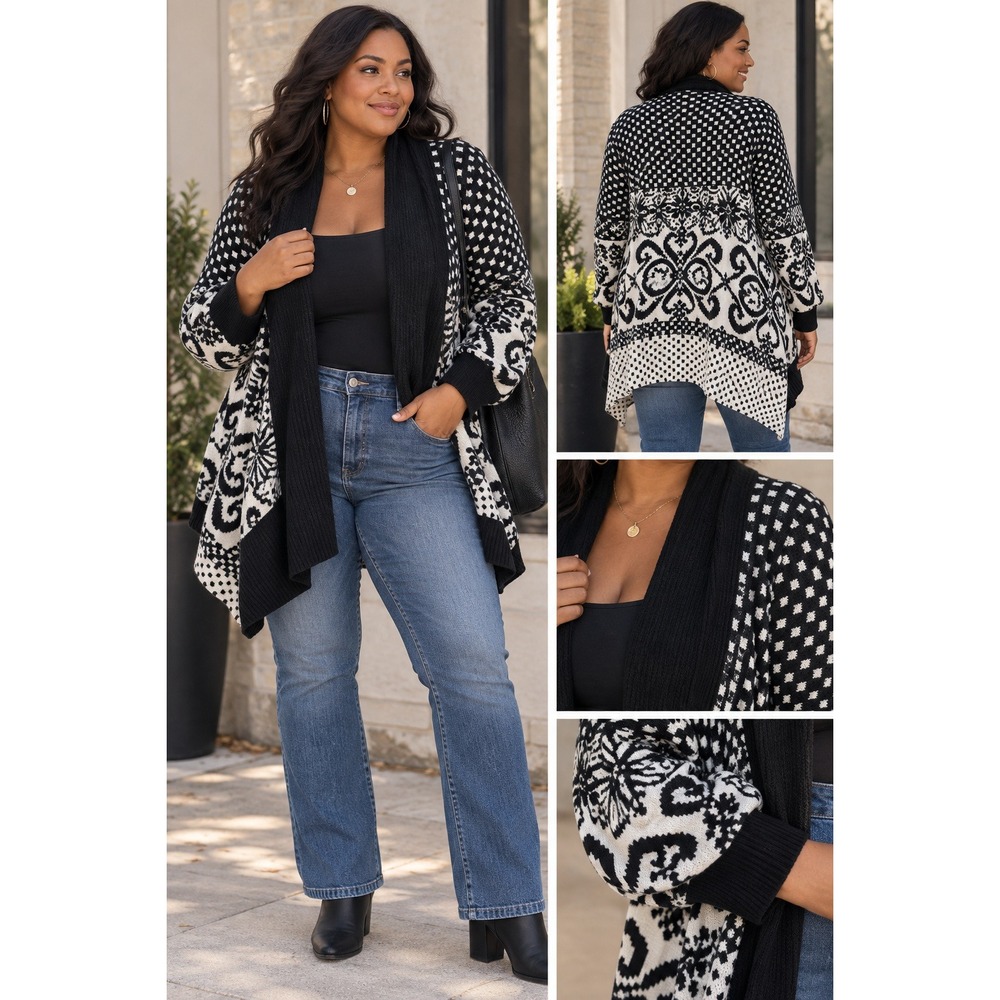 New‎ Ashley Stewart Plus Size 18/20 Batwing Cardigan Sweater Soft Cozy Winter